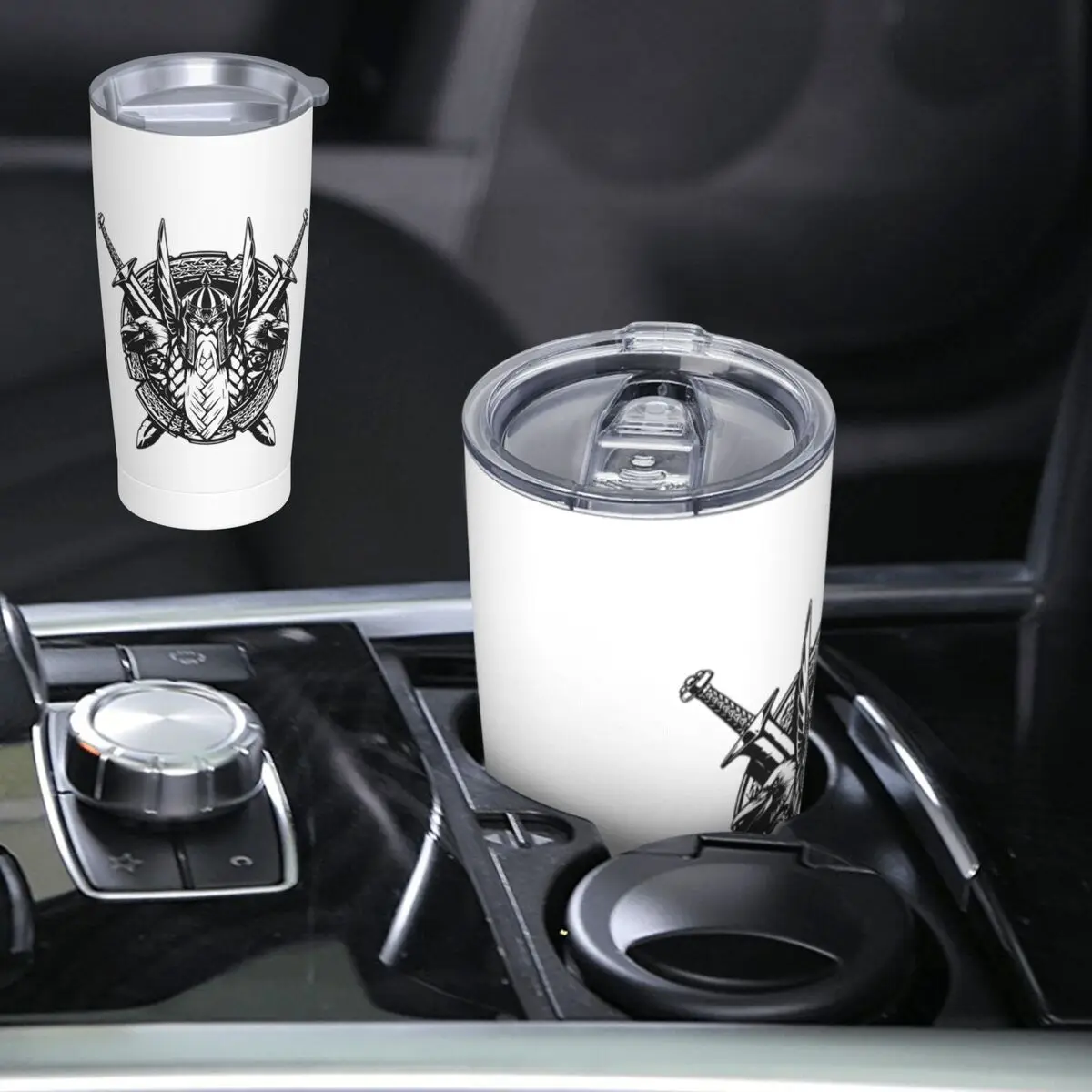 Odin Vikings Viking Legend Stainless Steel Tumbler Vacuum Insulated Mugs Thermal Cold Cups Straw With Lid 20oz