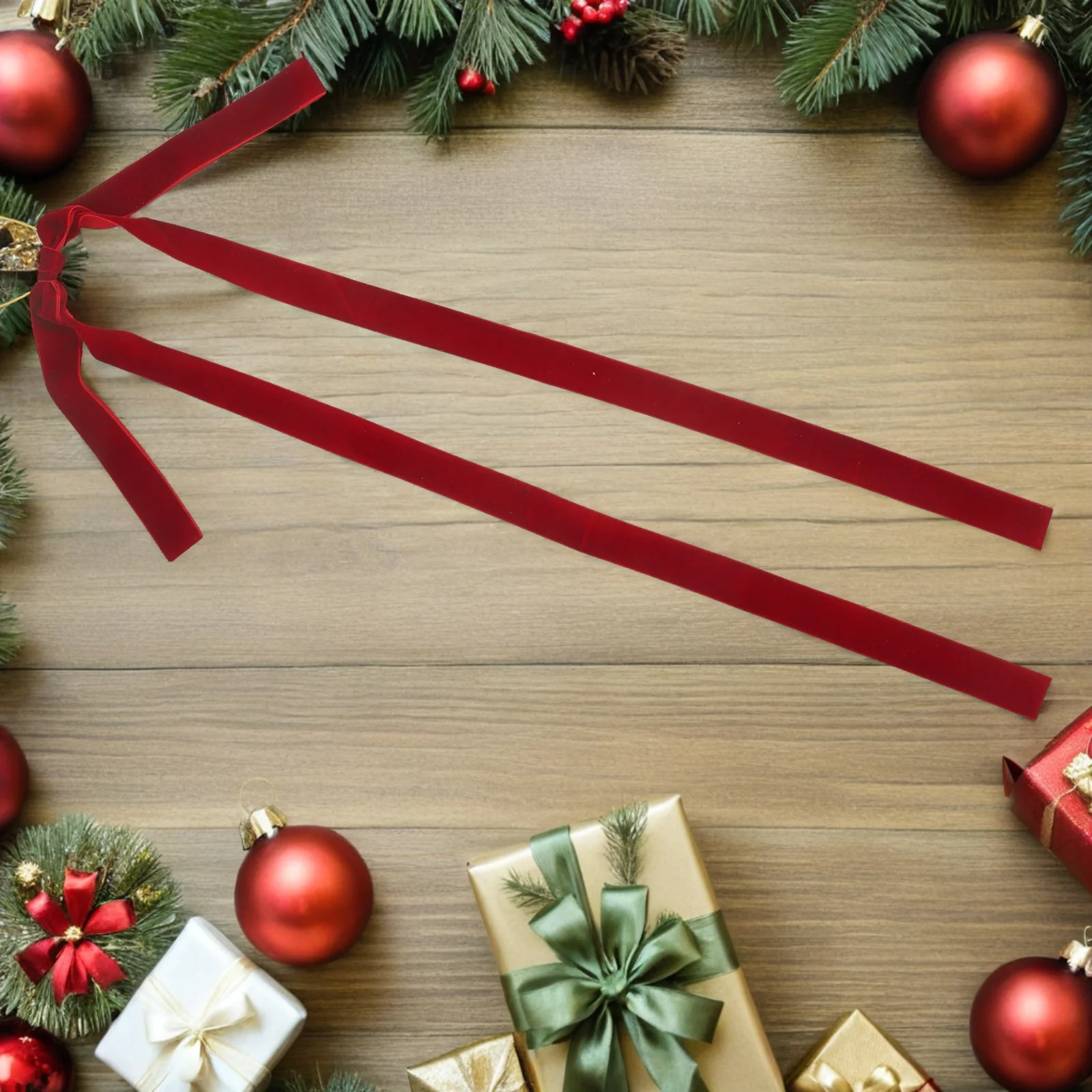 

8Pcs Red Bows Christmas Tree Decorations Large 23.58x15.72 Inch Ribbon Ornaments Wreath Hanging Party Supplies Indoor Outdoor