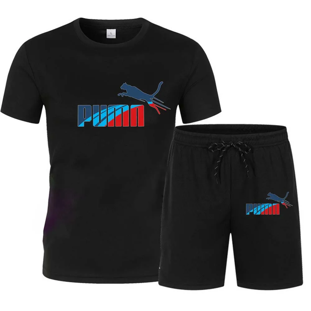 Men's sports suit, short sleeved T-shirt and summer sports shorts, two-pieceset, new 2024