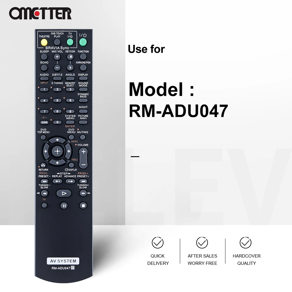 New Remote Control RM-ADU047 Fit for Sony DVD Player Receiver DAV-HDX275 DAV-HDX277WC DAV-HDX475  DAV-HDX576W HCD-DX17