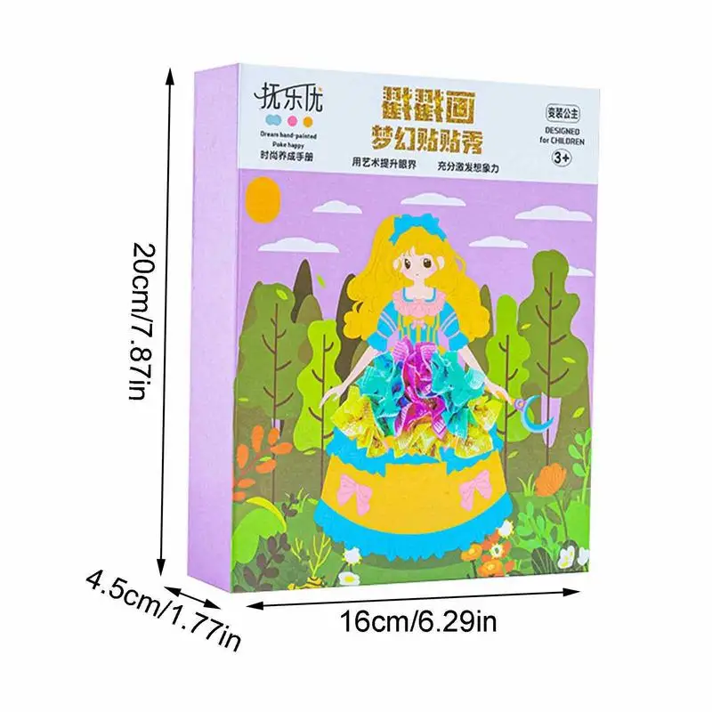 DIY Painting Sticker Craft Toys Kid Art Girls Poking Princess Handmade Educational Magical Children Gifts