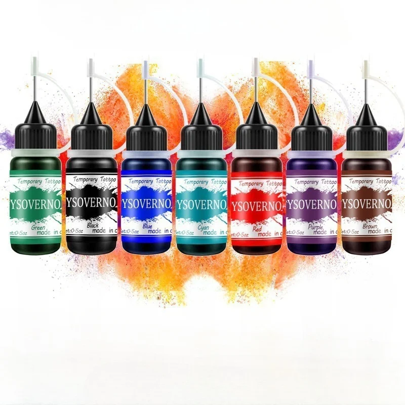 

Temporary Tattoo Ink Semi Permanent 7 Color Temporary Tattoo Kit for Body Paint DIY Fake Tattoos for Women Kids Men Body Markers