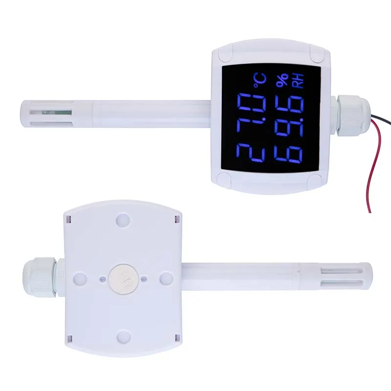 HTW-GS1-4-20mA-D Indoor Temperature Humidity Transmitter Wall-Mounted Digital LCD Sensor ABS Material 1 Year Warranty