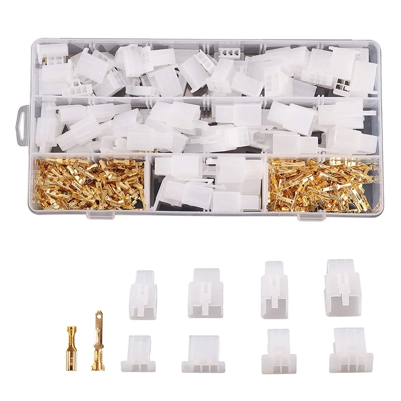 Car 380Pcs/Set Electrical 2 3 4 6 Pin Male Female Terminals Automotive 2.8 Plug Kit Boat Wire Connector Terminal