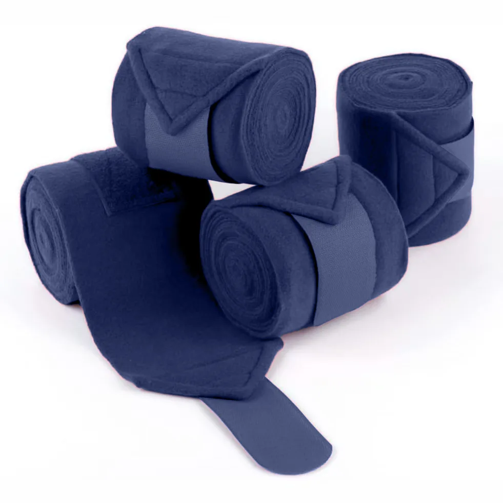 Horse Polo Leg Wraps Soft Fleece Wraps Equestrian Leg Bandage 4-Pack (Full(10ft), 4 Colour)
