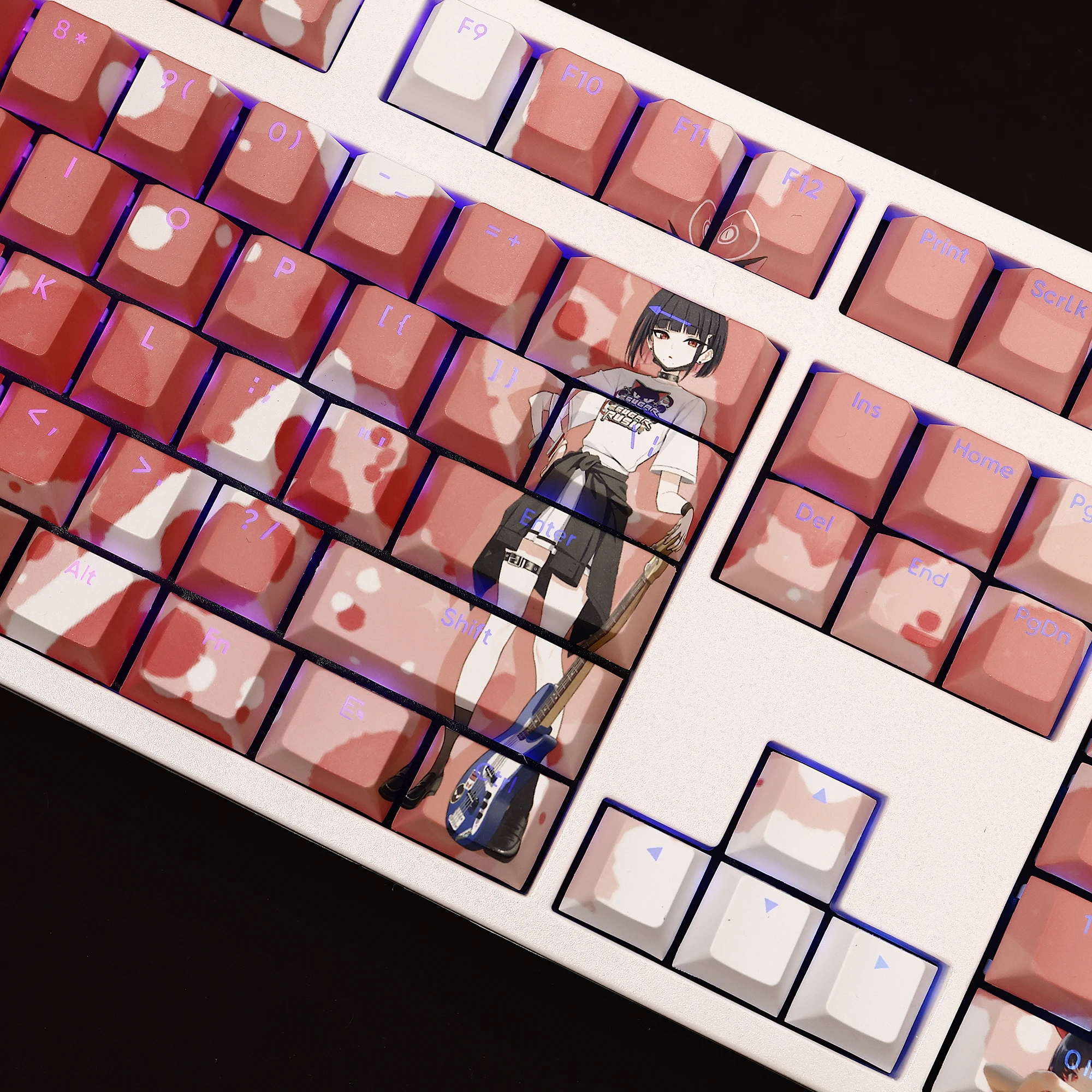 108 chiavi/Set Blue Archive Kyoyama Kazusa PBT Keycaps giochi di Anime Beauty Girl Key caps altezza ciliegia per tastiere meccaniche fai da te