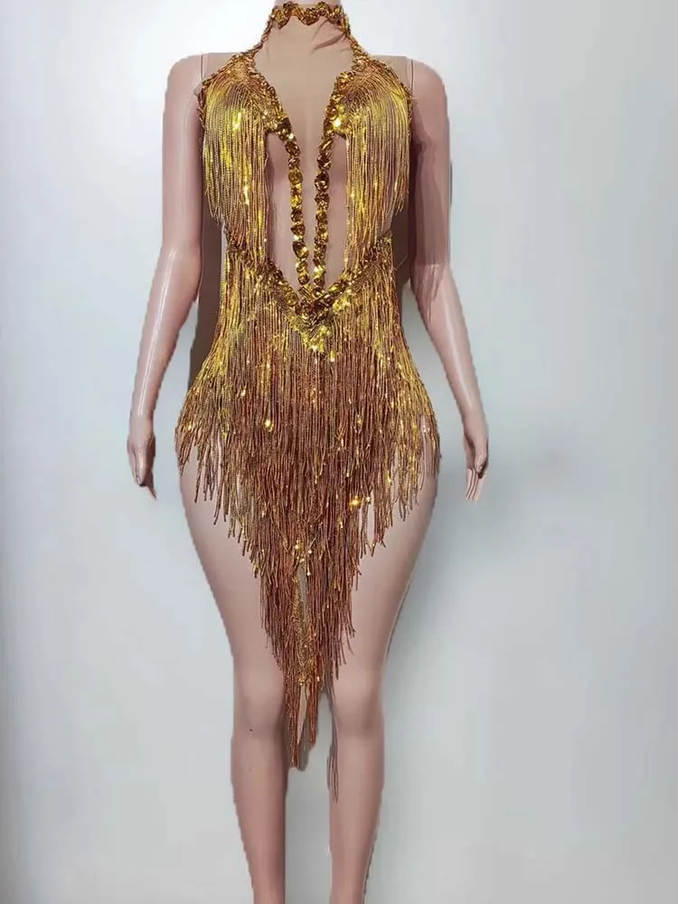 

Высококачественный комбинезон с пайетками и бахромой, сексуальный, асимметричный, 2026, новая модная женская одежда на заказ