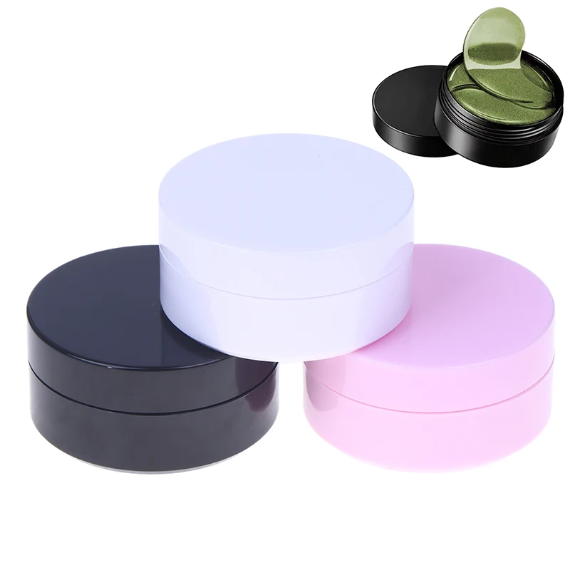 Tarro vacío para máscara de ojos de boca ancha, botella plana con cuchara, crema corporal, loción, botella de embalaje, contenedor de viaje, maquillaje cosmético, 100g