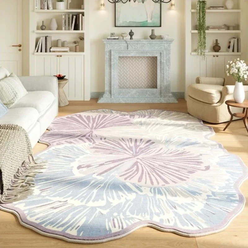 Irregular Shape Bedroom Decor Large Carpet Thicken Plush Lounge Floor Mat Fluffy Soft Rug Dopamine Color Carpets for Living Room