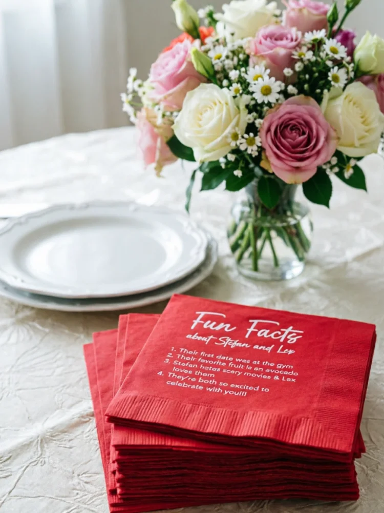 

Unique Interactive Table Decor Napkins for Wedding Birthday Bachelorette House Party Game Supplies Adjustable Quantity