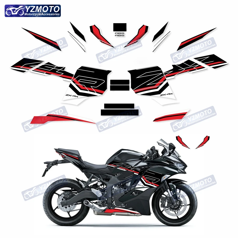 For Kawasaki ZX-4R ZX4R ZX-4RR 2023 Motorcycle Accessories Full Car Fairing Sticker Waterproof Reflective Decal Stickers Kit