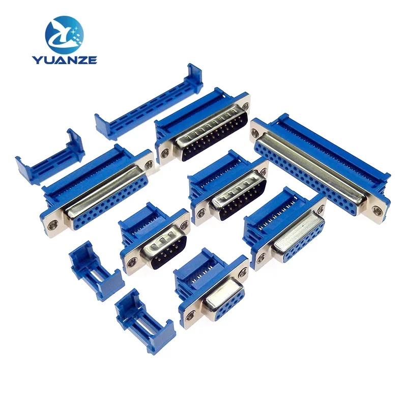 5 buah DB9 DB15 DB25 DB37 DIDC9/DIDC15/DIDC25/DIDC37 konektor port steker betina jantan konektor idc crimp typ tipe D-SUB rs232