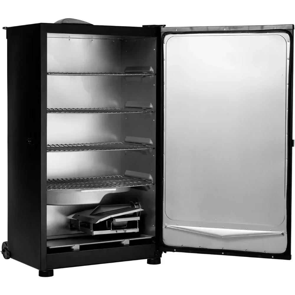 30-inch Digital Electric Vertical BBQ Smoker with Side Wood Chip Loader, Chrome Racks and 710 Cooking Square Inches