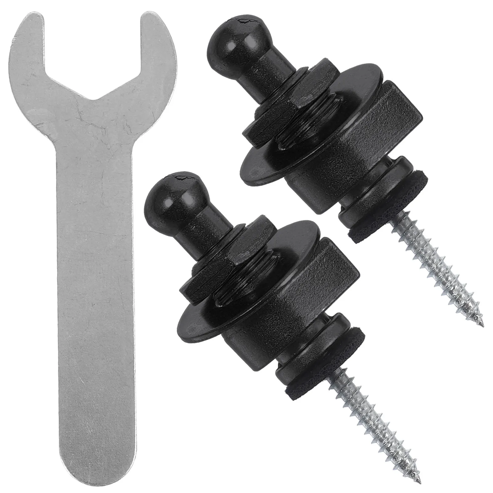 

2 Pcs Guitar Strap Lock Locks Buttons Electric Straplock Metal Bass Acoustic Pins