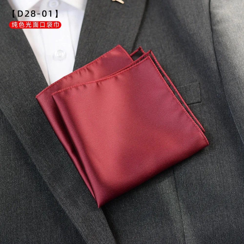 Heren Effen Kleuren Hankerchief Sjaals Vintage Zijde Satijn Mannen Pakken Pochet Trouwjurk Borst Handdoek Pak Accessoires