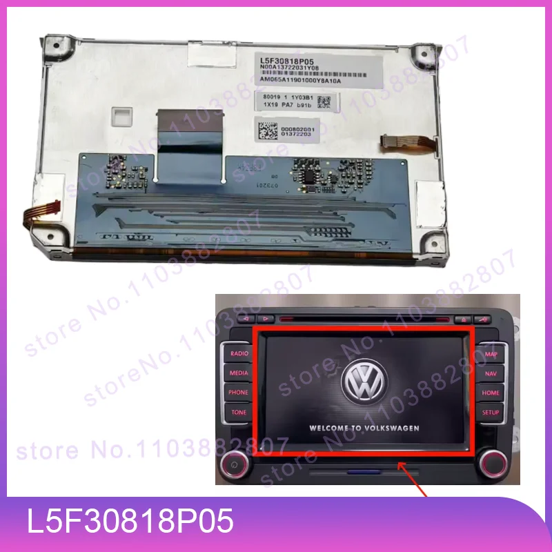 

L5F30818P05 L5F30818P04 L5F30818P03 L5F30818P02 L5F30818P01 LCD Display With Touch Screen Digitizer For VW RNS510 LCD Monitor