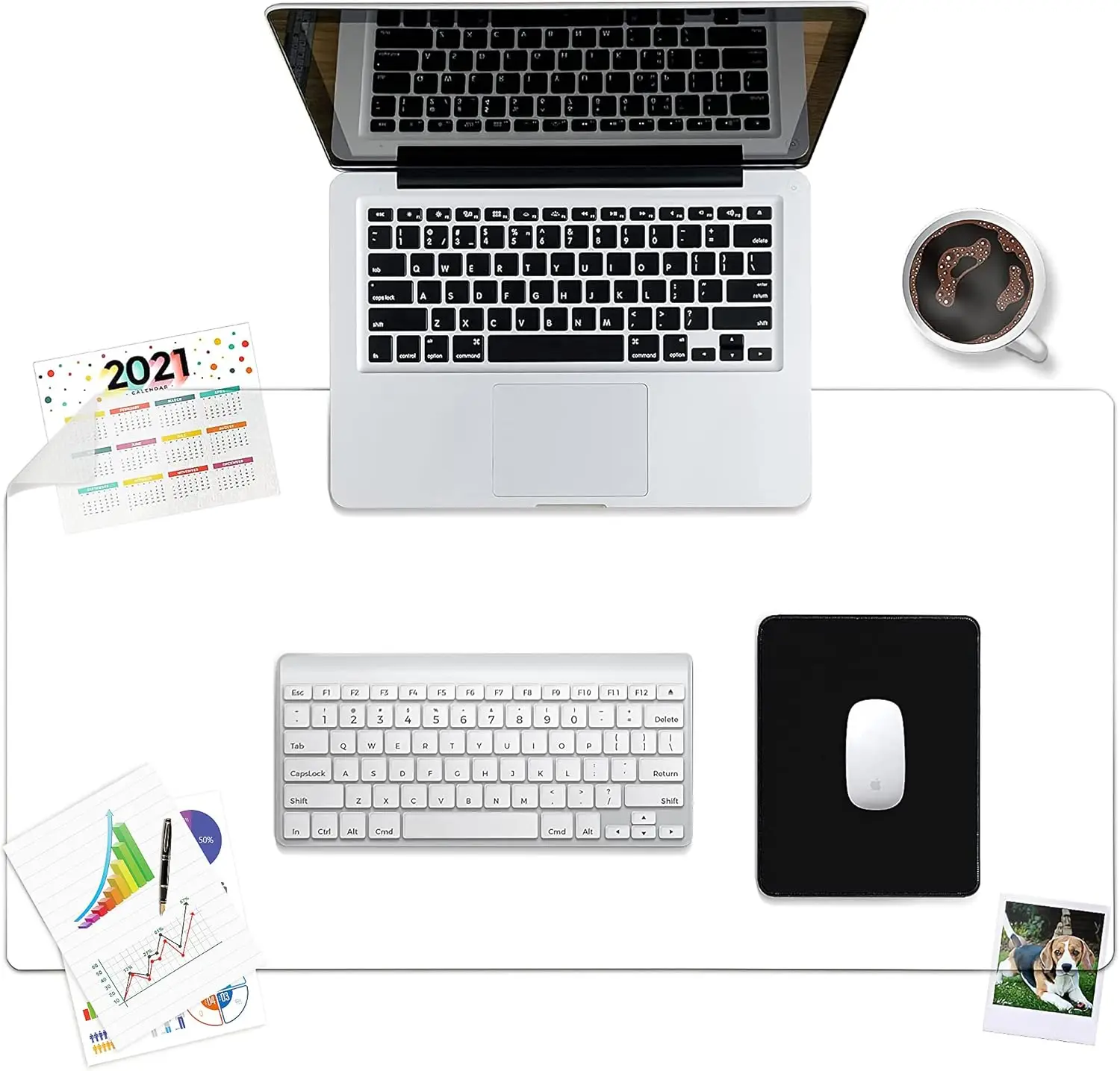 

Clear Desk Mat 32x16 inch, Anti-Slip Desk Protector, Spill-Resistant Transparent Pad for Office