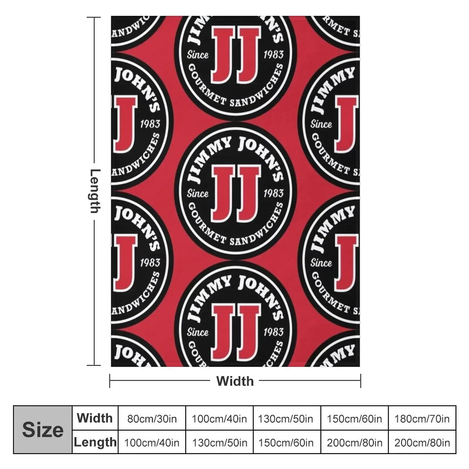 Resto Sandwich Jimmy John's Throw Blanket Comforter Flannels blankets ands funny gift Blankets