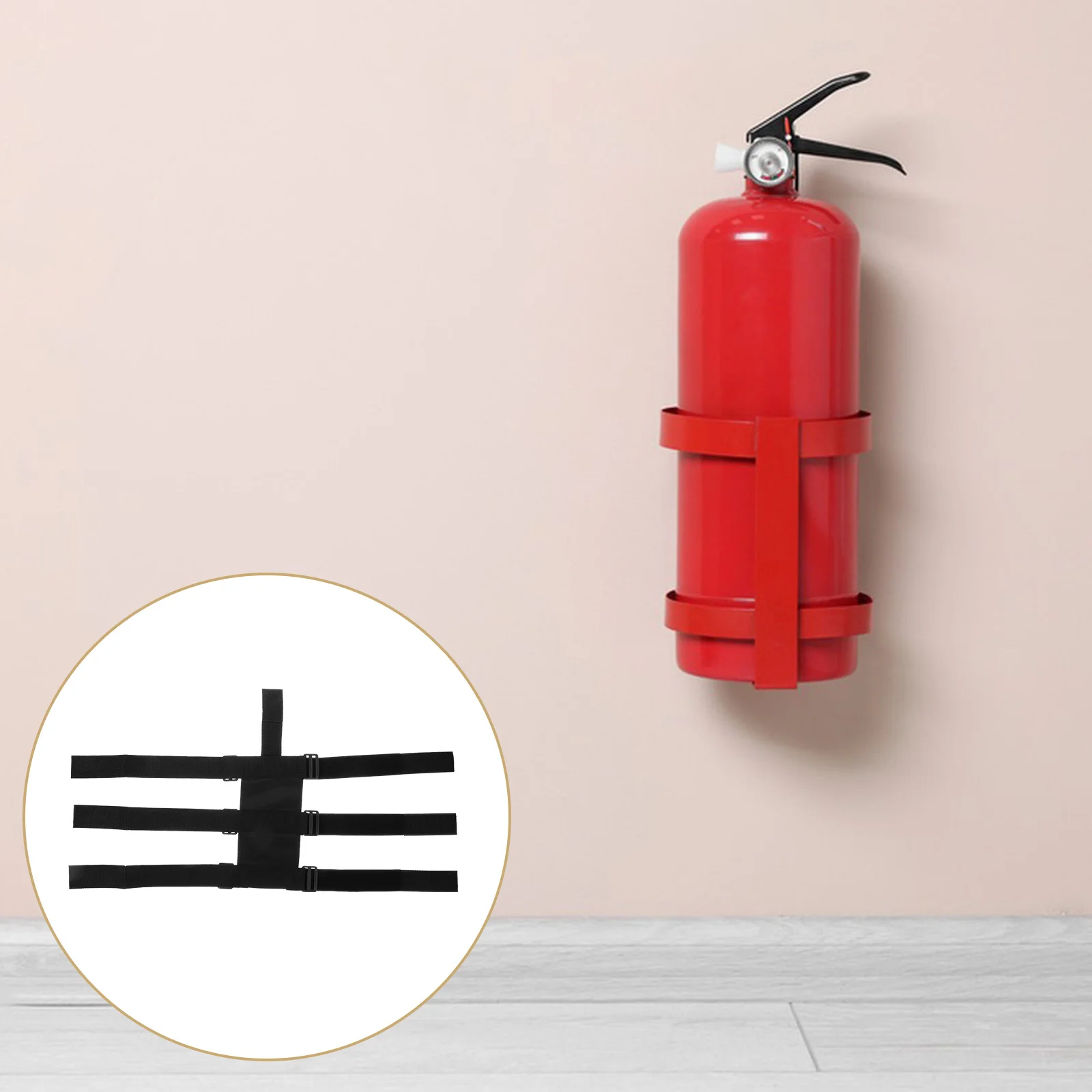 

Fire Extinguisher Strap Car Mount Bracket Black Fixation Sleek Reliable Nylon Strap Stable Compatible Various Models Storage