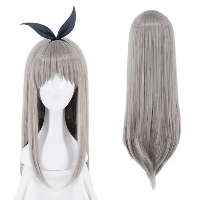 Anime japonês mistura s Kansaki Hideri Aus em linha reta longo prata cinza cosplay traje de halloween jogar perucas para mulher peruca ca mn9