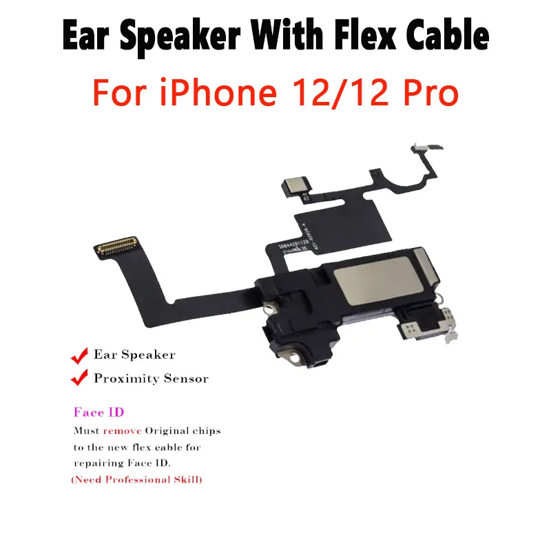 Top Ear Speaker Bottom Loud Speaker Flex Cable for iPhone 12 Pro Max 12P 12PM Loudspeaker Earpiece Speaker Flex Cable image 3