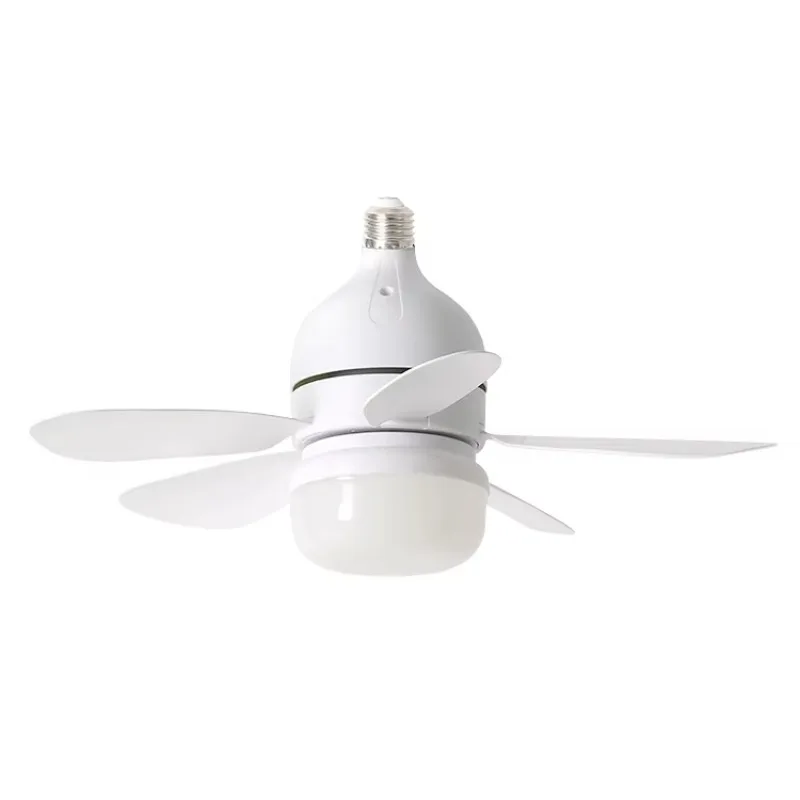 

Remote control switch to adjust the light colour temperature E27 interface small silent ceiling fan with led light