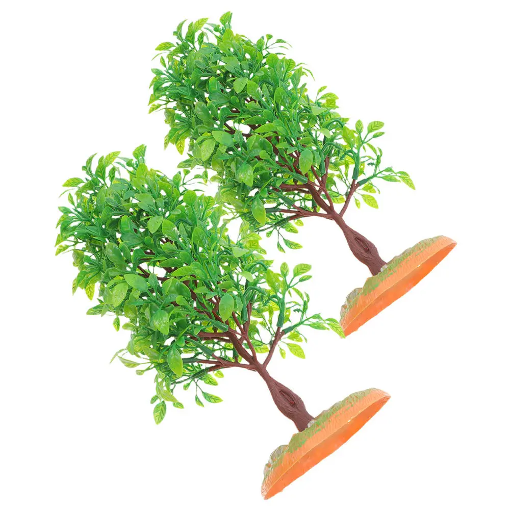 

2 шт. реалистичных миниатюрных искусственных деревьев из пластика для ландшафтного дизайна, архитектурных моделей, оформления железнодорожных макетов и декораций для рукоделия