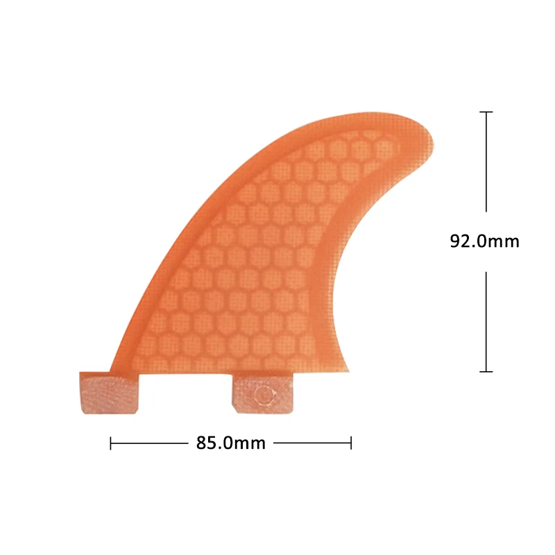 UPSURF-FCS Twin Fins GL Surfboard Fins, Honeycomb, Fiberglass, Double Tabs, Base Rear Fins, Surfing Board Accessories