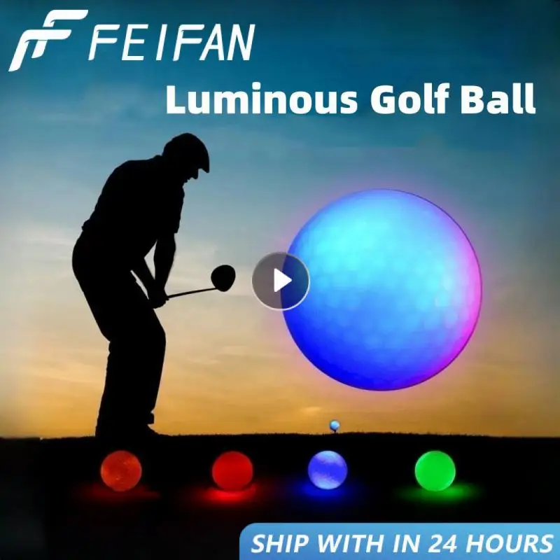 Luminous Night Golf Balls LED Light Up Golf Balls Glow In The Dark Bright Long Lasting Reusable Night Golf Ball 6 Colors