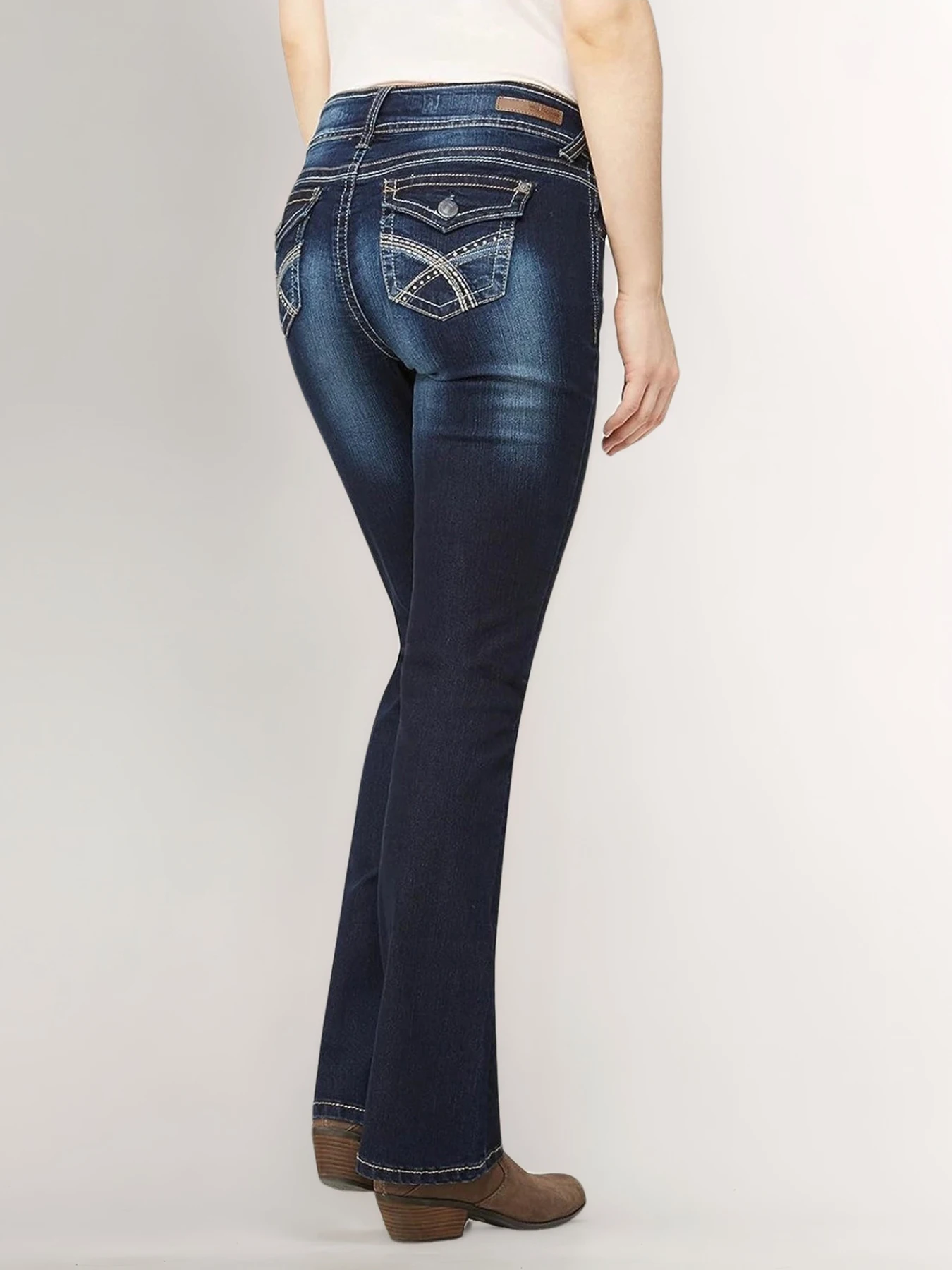 

New Women's High Waisted Elastic Embroidered Flared Jeans, College Style, High-Quality Slim Fit Versatile Jeans, Suitable for Al