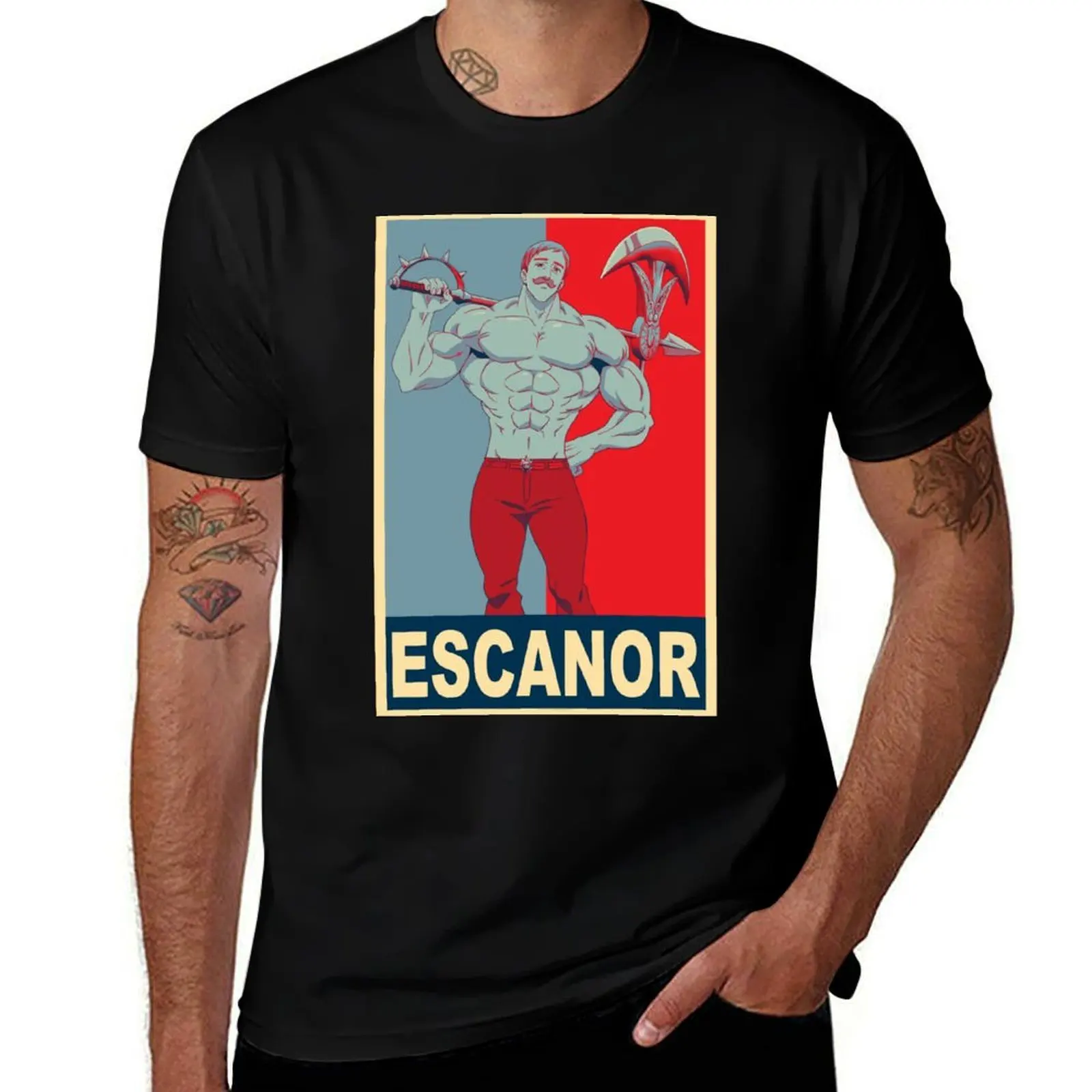 

escanor - Poster T-Shirt t shirts for man pack white cotton t shirt man T-Shirt
