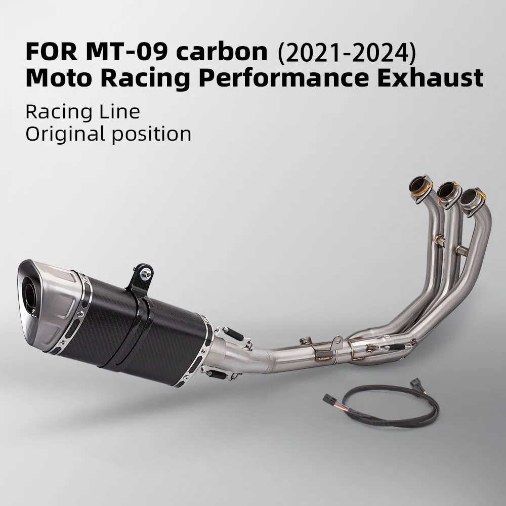 Tracer 9 Exhaust System For Yamaha MT09 MT09SP FZ09 XSR900 2021-2024 Motorcycle Exhausts Pipe Rally Motorbike Manifold Muffler
