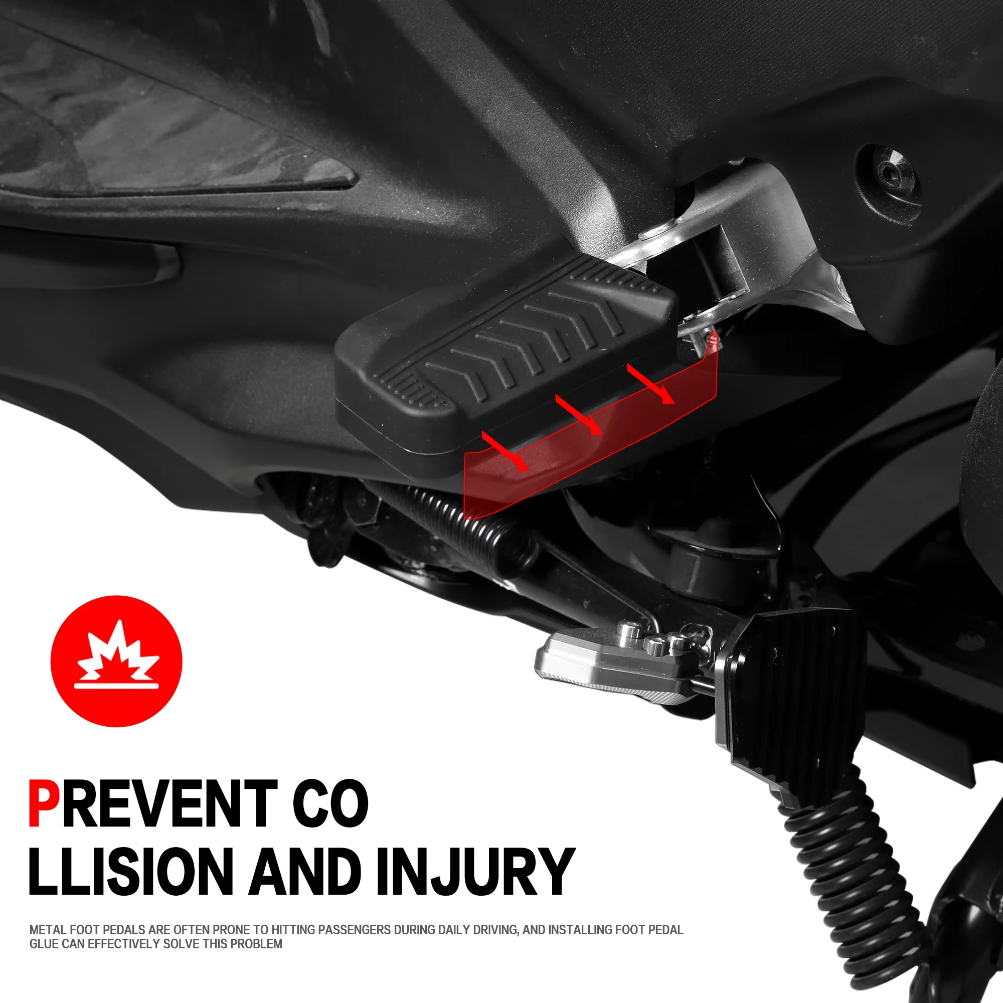 For Yamaha NMAX155 XMAX300 NMAX 155 XMAX 300 2018-2026 Motorcycle Footrest Rear Foot Protection Anti-collision Rubber Sleeve