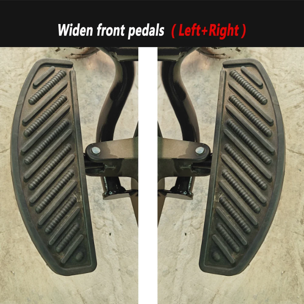 FOR Silver Steel AT150 YG150-6A Cruising Crown Prince Motorcycle Widening Front and Rear Pedals Anti slip Accessories