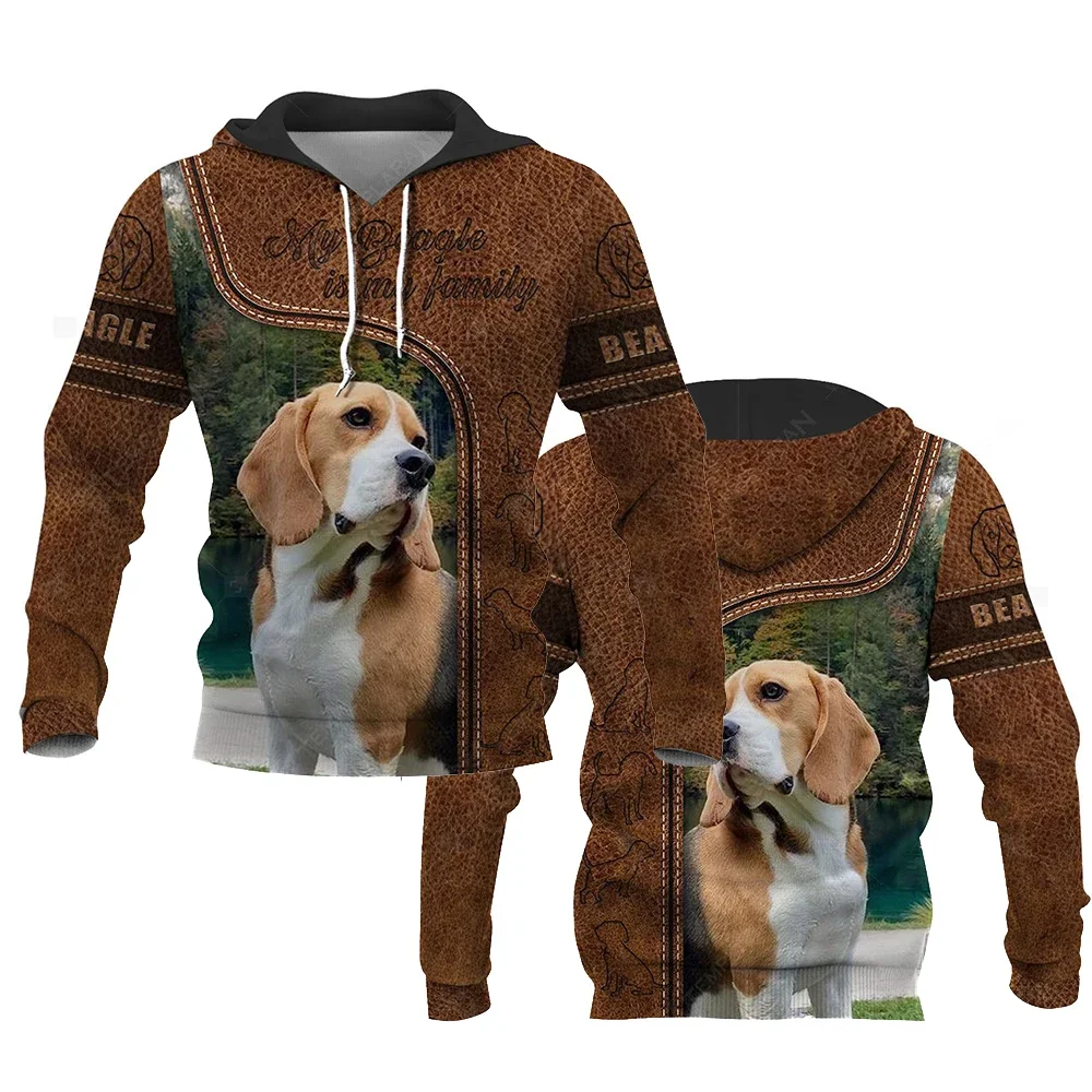 HX Animals Hoodies Dog Is Family Hoodies Rottweiler Brown Leather 3D Printed Pullovers Tops Fashion Sweatshirts Dropshipping