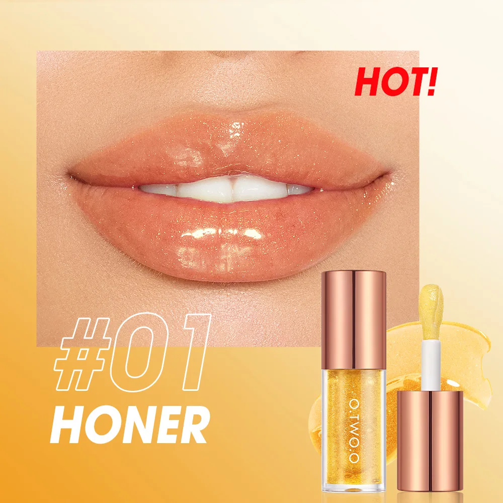 O.TWO.O 립 오일 글로스 립 플럼퍼 메이크업 보습 비점착 섹시 워터 글로시 글리터 프라이머 틴트 립 밤 케어 화장품