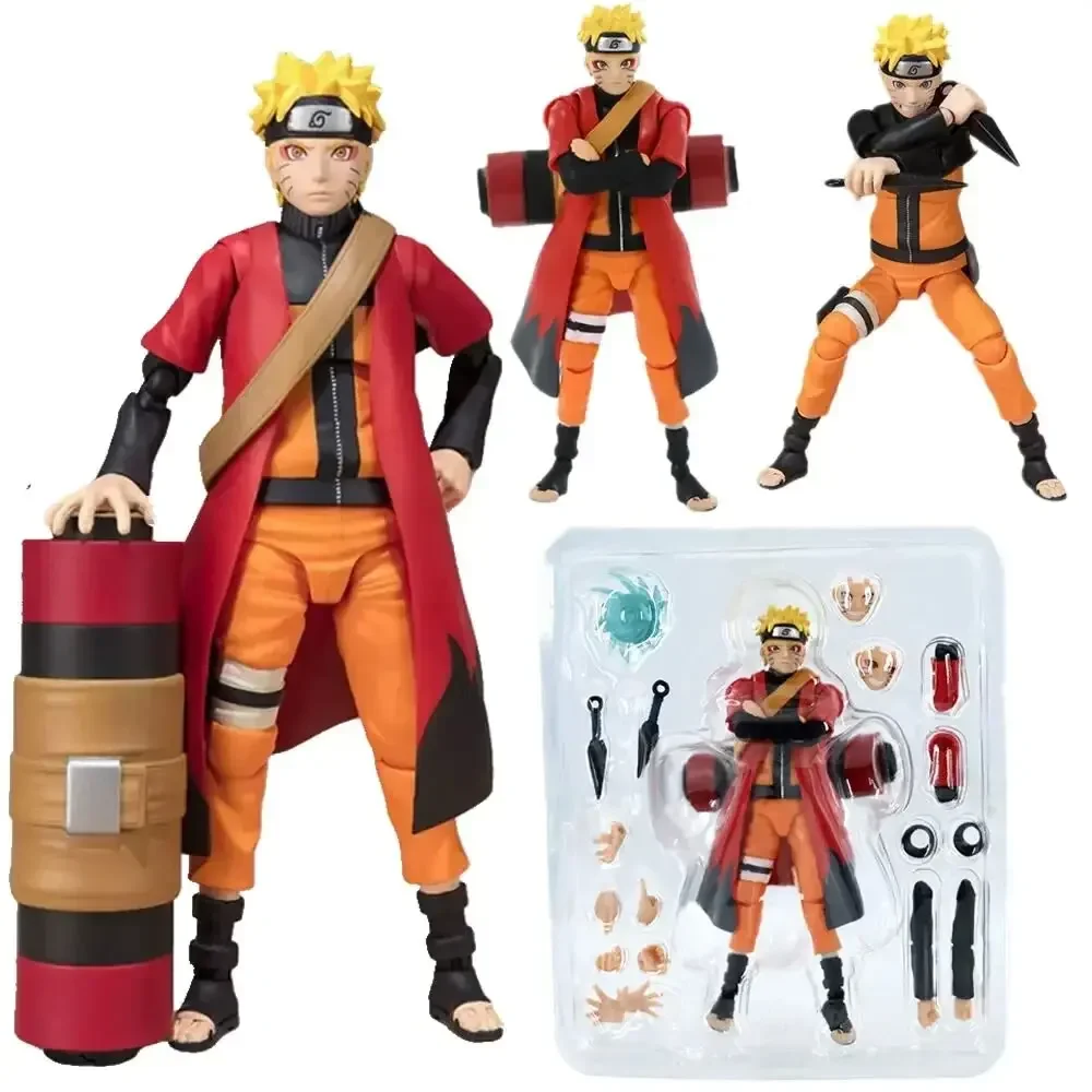 Figura de Anime Uzumaki Rasengan, articulaciones súper móviles, cambio de cara, colección de figuritas, modelo de regalo, Naruto Shippuden, juguetes