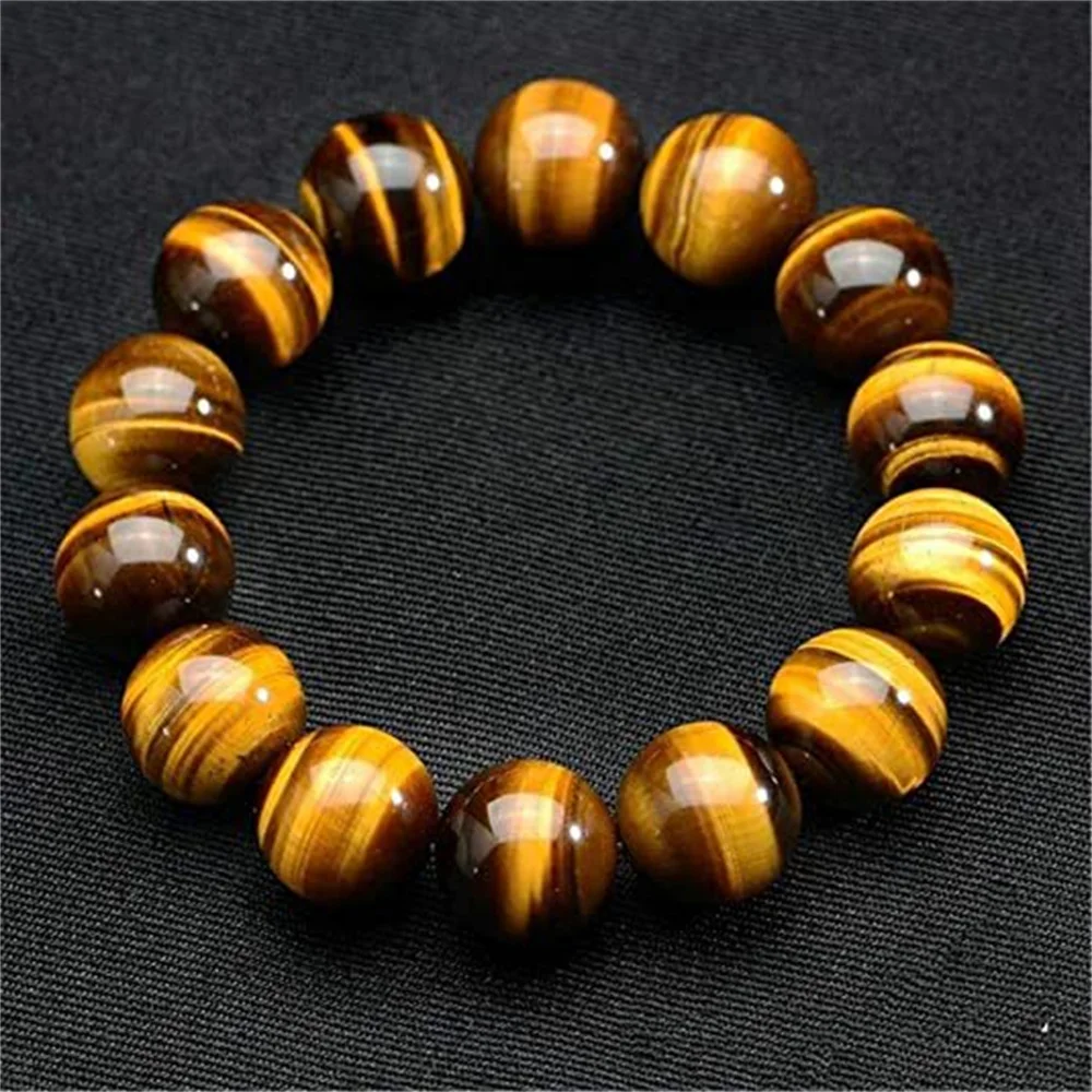 

Pure Natural Yellow Tiger Eye Stone Genuine First Class String High-Grade Lightning Men And Women