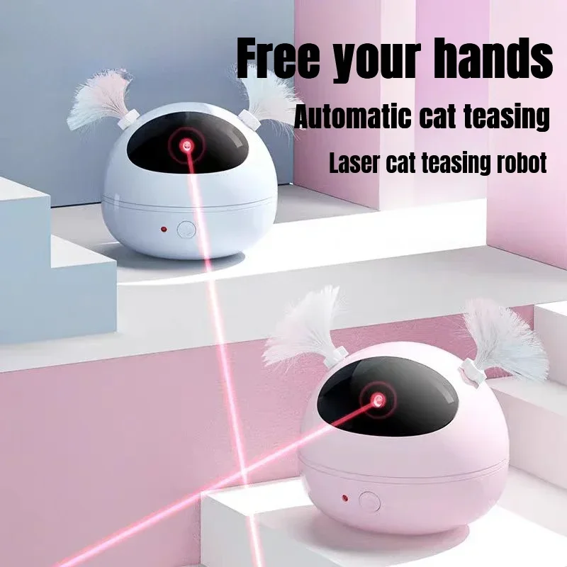 

Electric Cat Toy with Infrared Light Pen, Teasing Cat Stick, Automatic Feather, Self-Hi Artifact, Interactive, Educational