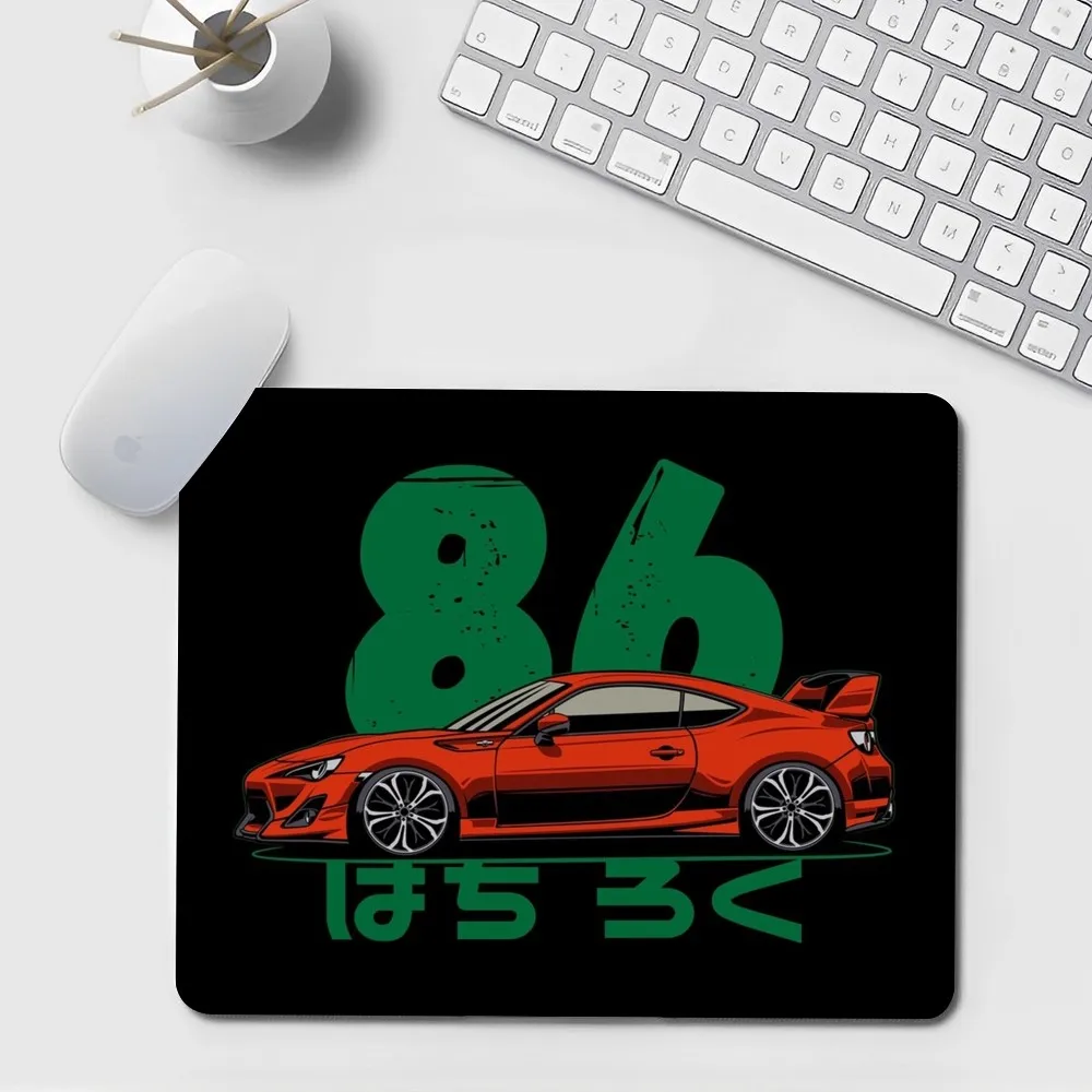 Japan JDM Sports CarsRubber Small Desktop Desk Mat Kawaii Gaming Accessories Students Writing Pad for PC Mouse Carpet