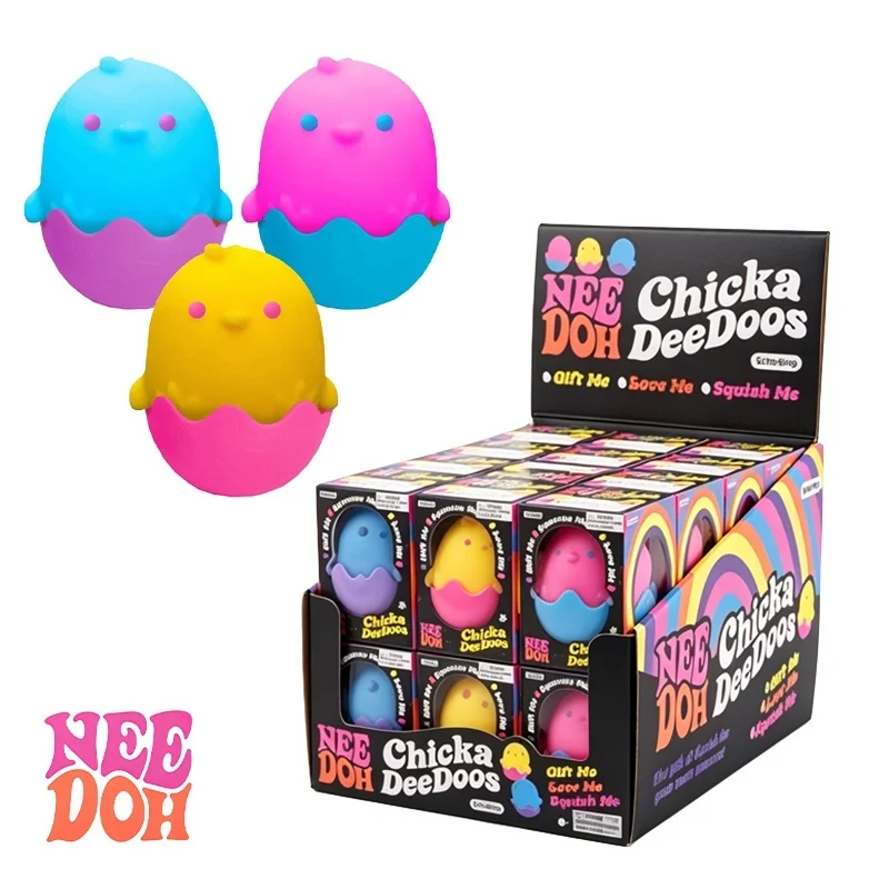 Needoh Chicka DeeDoos Squeeze Stress Toy Easter Limited Anti‑Stress Quick Rebound Detachable Egg Shell For Relaxing Sensory Play