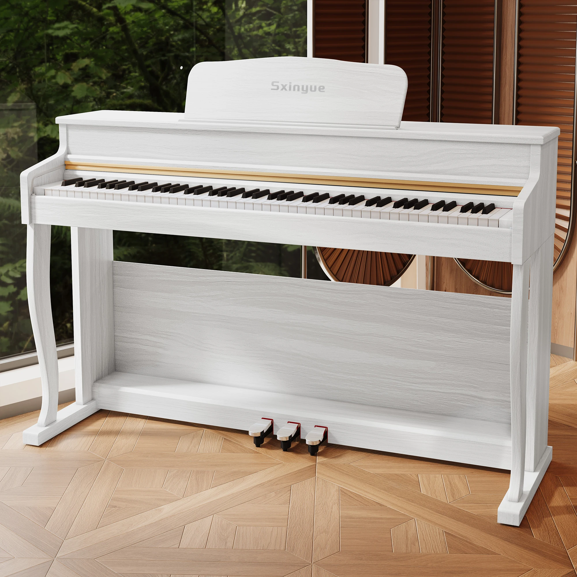 88 Keys Upright Electronic Piano Keyboard Musical Instrument For Home Practice Student Learning School Teaching Performance