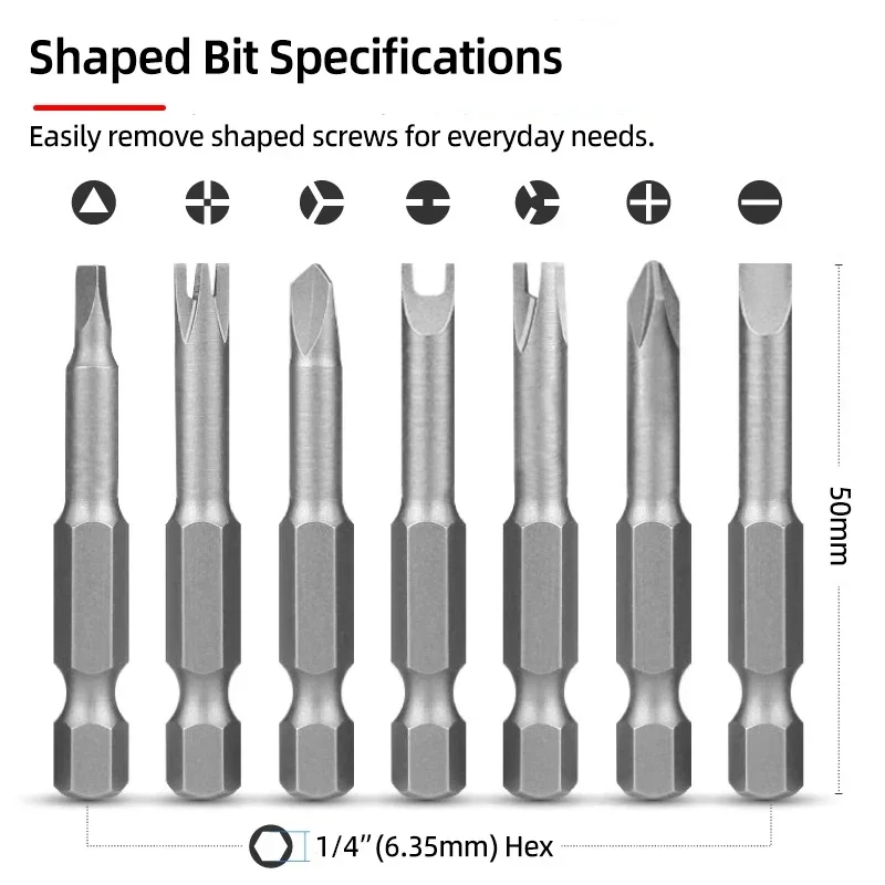 Y4PcsThree Points Screw Driver Security Tip for Power Drill Precision Y Shaped Triangle Screwdriver Magnetic Bit