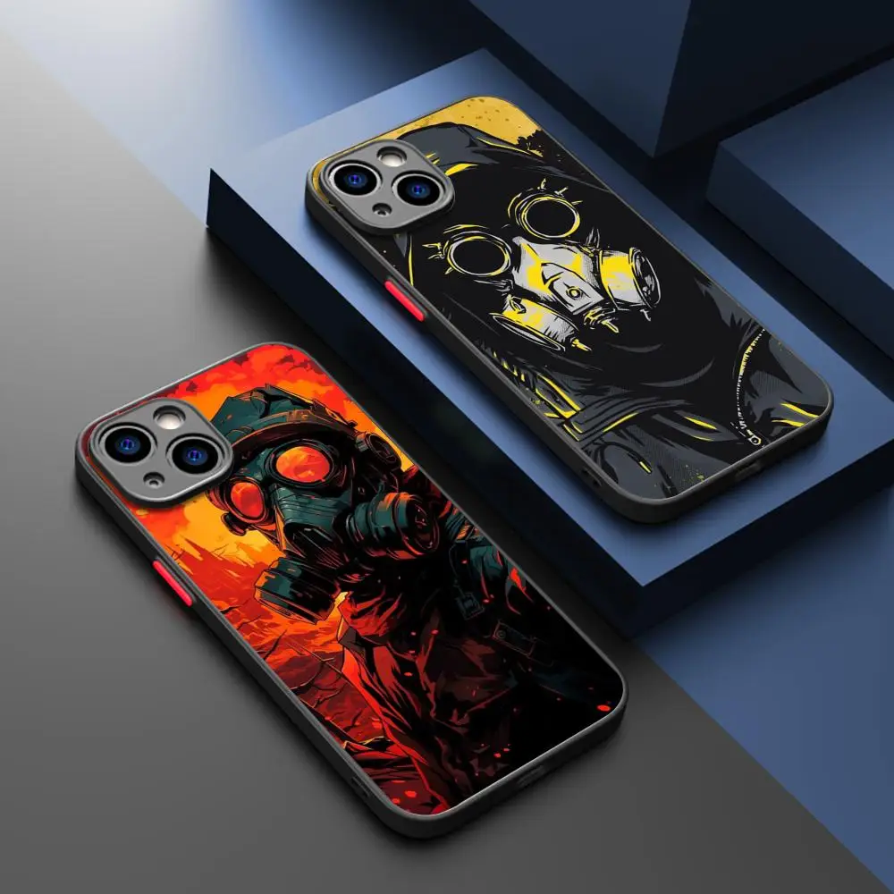 Stalker 2 game pop Phone Case For iPhone16 15 14 13 12 11 XS XR Plus Mini Pro Max Drop-proof Frosted Translucent