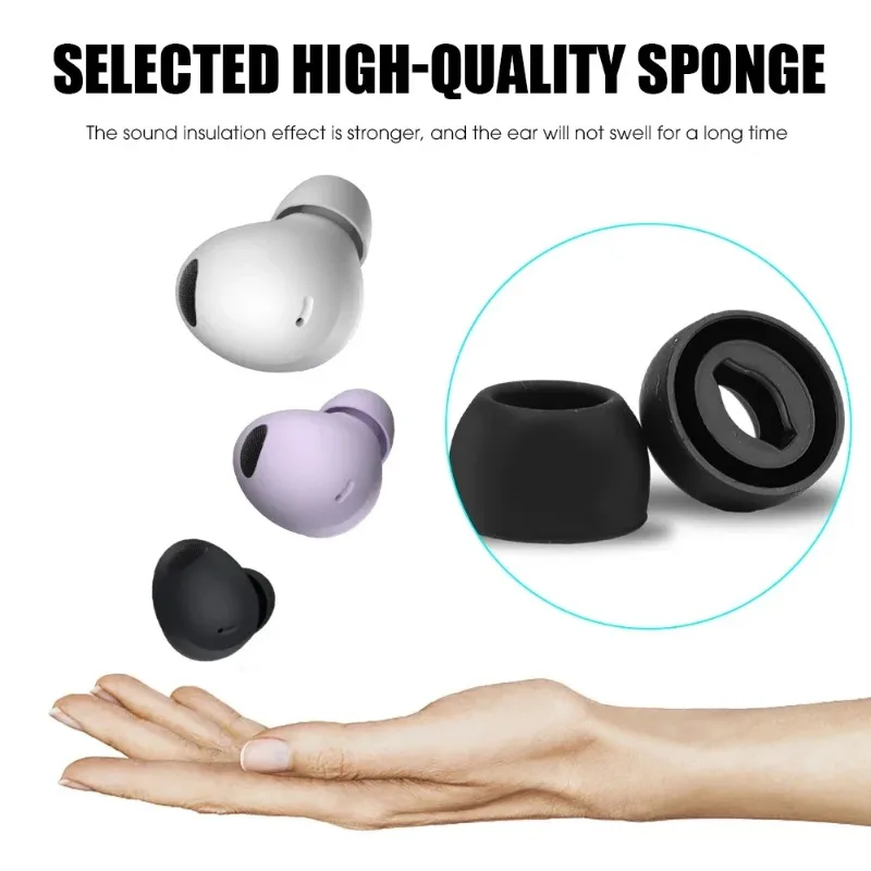Silicone Ear Tips for Samsung Galaxy Buds Pro Replacement Eartips Ear Caps Wireless Earphone Earbuds Noise Reduce Earplugs S M L