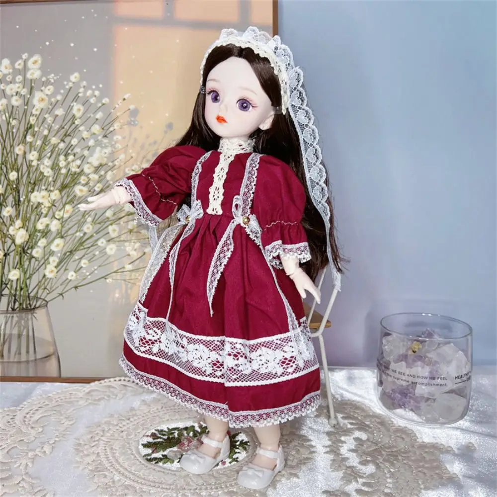 Met Kleding BJD Poppen 3D Ogen Gesimuleerde Oog Gesimuleerde Oog Scharnier Pop 30 Cm Dress Up Verwijderbare Gewrichten Pop Verjaardagscadeau