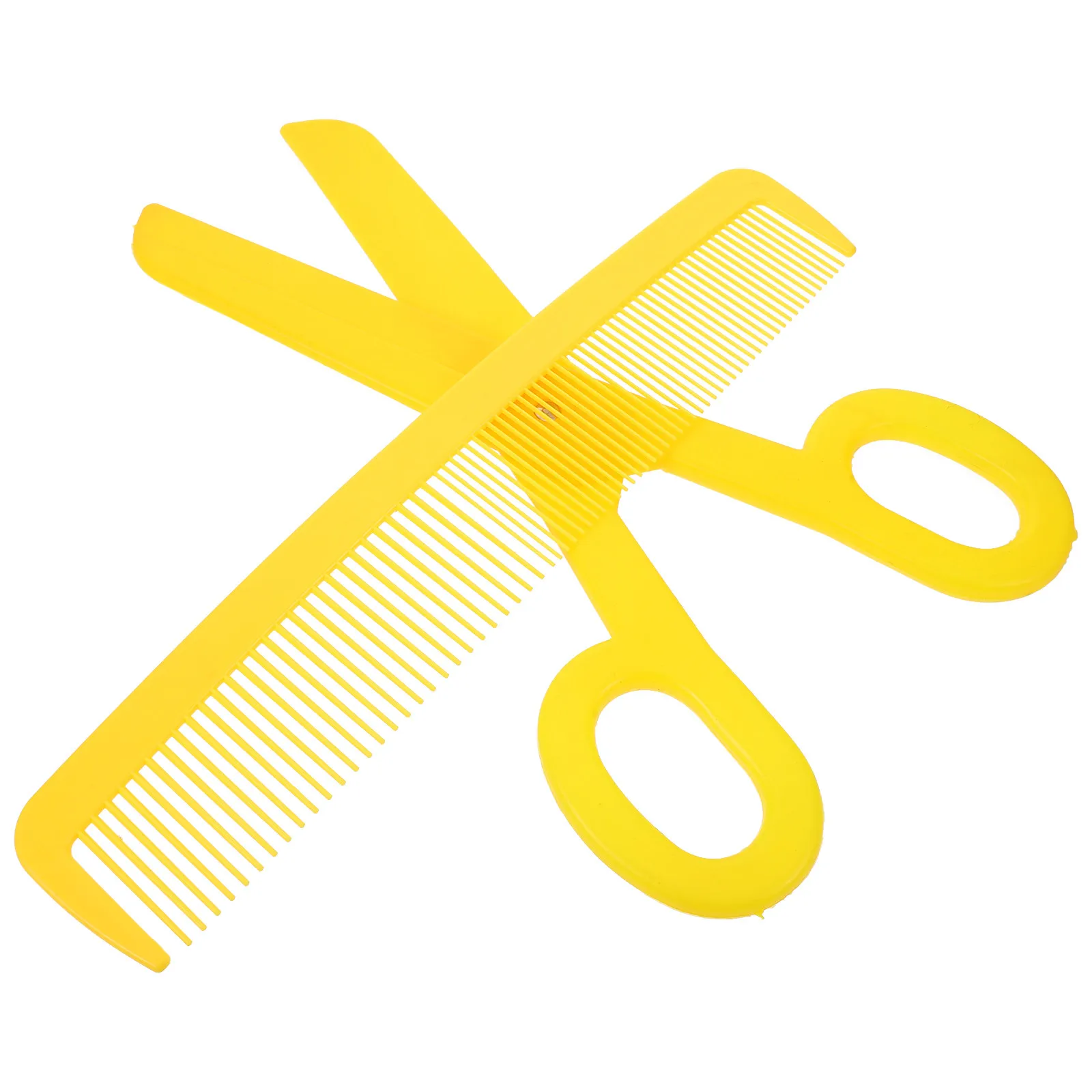 

2Pcs Jumbo Clown Hair Comb and Scissor Prop Set Oversized Lightweight Plastic Prank Tools for Theatrical Performances Carnival
