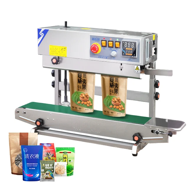 FRB-770II Hualian Heat Plastic Bag Oil Food Pouch Packing Automatic Continuous Band Sealer Seaing Machine