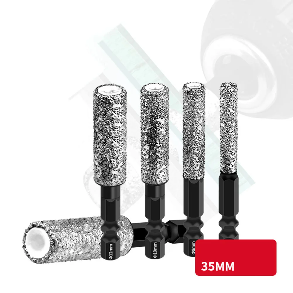 Diamond Drill Bit Grinding Tile Hole Opener For Dry-drilling Tiles Brazing Glass Drill Bit Hex Handle Hole Saw- Cutter