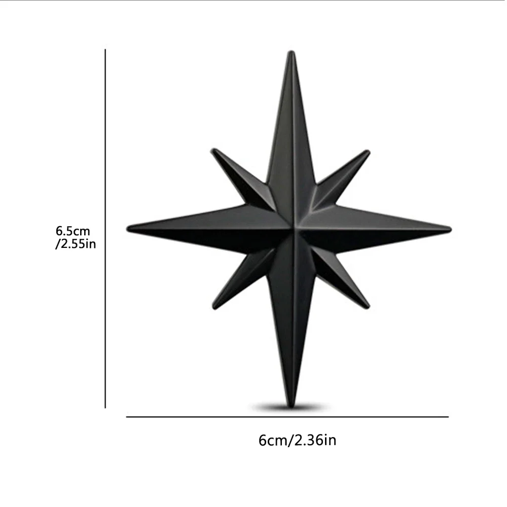 1Pcs Car Metal Badge Emblem 3D Guide Star Car Trunk Auto Logo Adhesive Decal Sticker For Most Cars